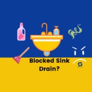 Infographic for blog: blocked sink drain