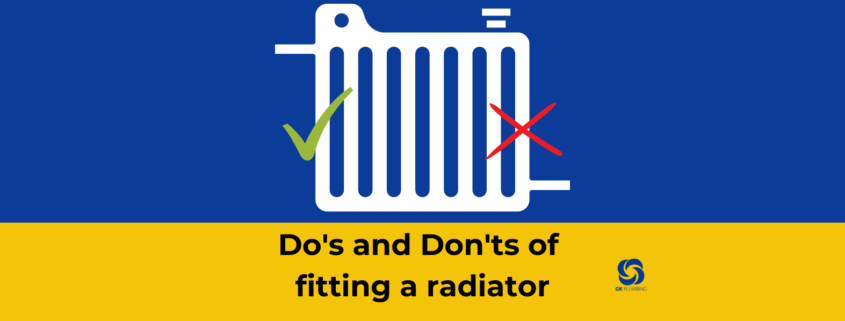 Infographic for blog: do's and don'ts of fitting a radiator