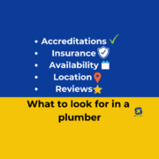 Infographic for blog: what to look for in a plumber