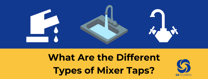 graphic showing different types of mixer taps