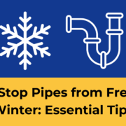 blog title image for how to stop pipes from freezing